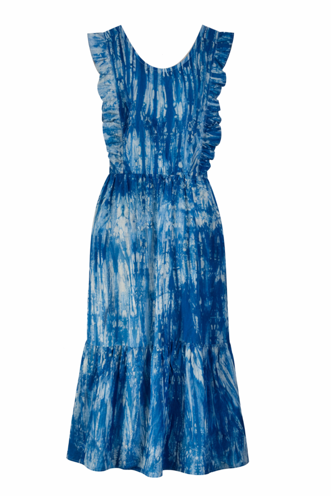 Blå lång klänning 699 kr